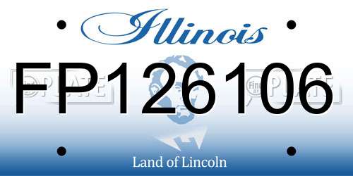FP126106 Illinois License Plate