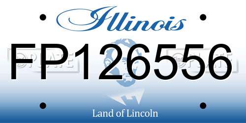 FP126556 Illinois License Plate