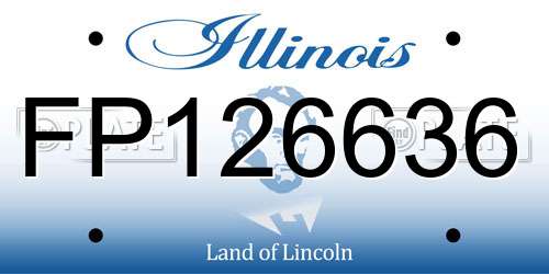 FP126636 Illinois License Plate