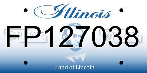 FP127038 Illinois License Plate