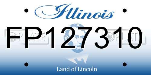 FP127310 Illinois License Plate