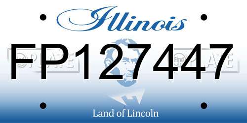 FP127447 Illinois License Plate
