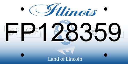 FP128359 Illinois License Plate