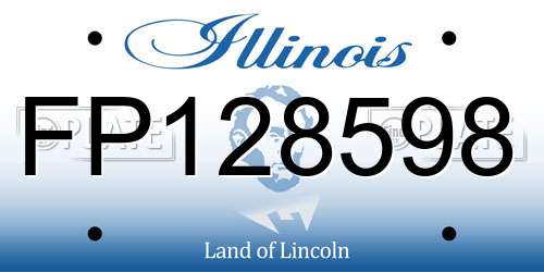 FP128598 Illinois License Plate