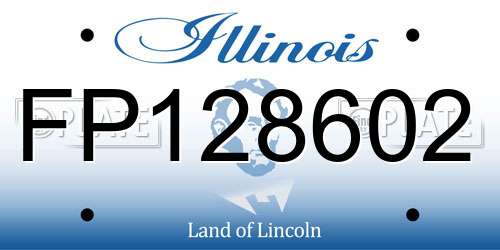 FP128602 Illinois License Plate