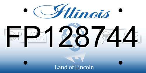FP128744 Illinois License Plate