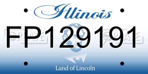 FP129191 Illinois License Plate