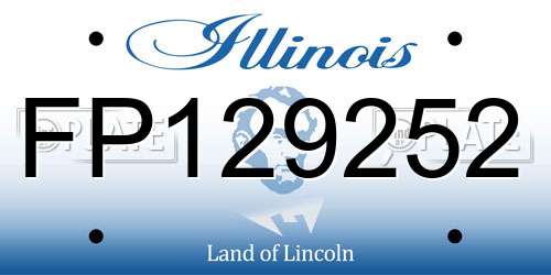 FP129252 Illinois License Plate