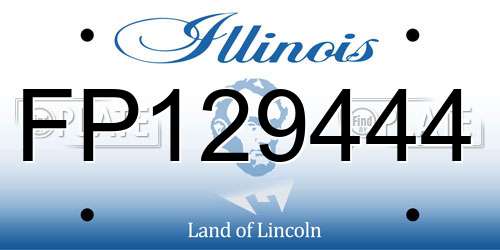 FP129444 Illinois License Plate