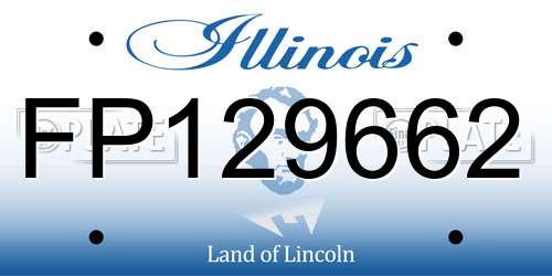 FP129662 Illinois License Plate