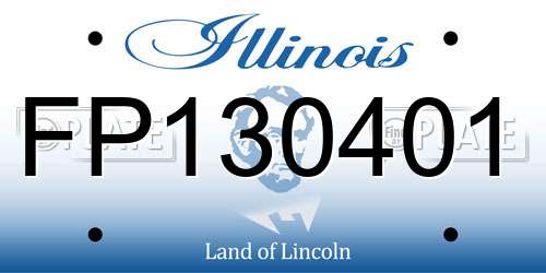 FP130401 Illinois License Plate