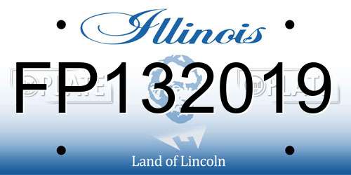 FP132019 Illinois License Plate