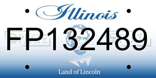 FP132489 Illinois License Plate