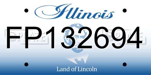 FP132694 Illinois License Plate