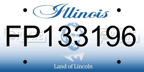 FP133196 Illinois License Plate