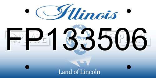 FP133506 Illinois License Plate