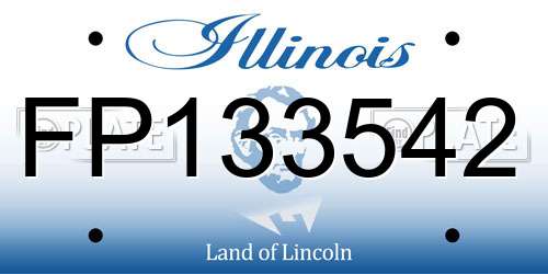 FP133542 Illinois License Plate