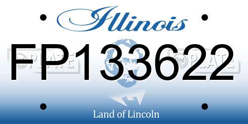 FP133622 Illinois License Plate
