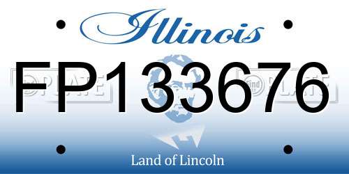 FP133676 Illinois License Plate