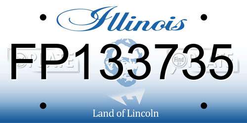 FP133735 Illinois License Plate