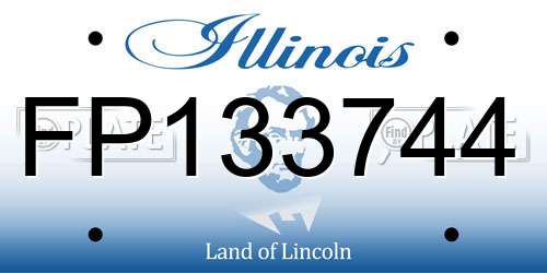 FP133744 Illinois License Plate