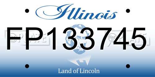 FP133745 Illinois License Plate