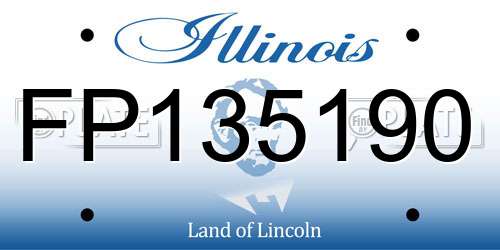 FP135190 Illinois License Plate