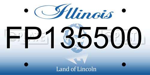 FP135500 Illinois License Plate