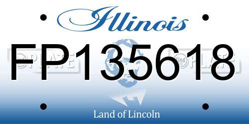 FP135618 Illinois License Plate