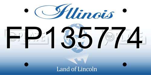 FP135774 Illinois License Plate