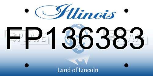 FP136383 Illinois License Plate