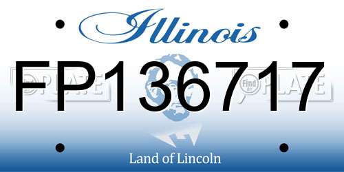 FP136717 Illinois License Plate