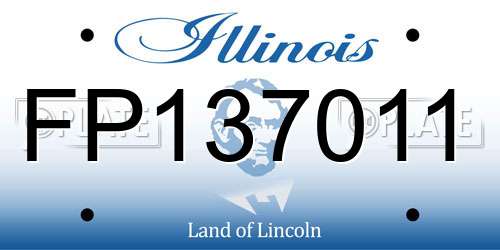 FP137011 Illinois License Plate