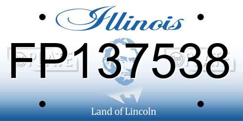 FP137538 Illinois License Plate
