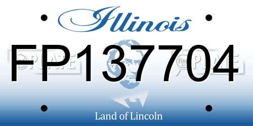 FP137704 Illinois License Plate