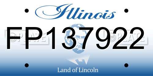 FP137922 Illinois License Plate