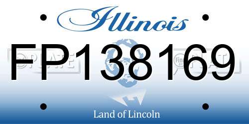 FP138169 Illinois License Plate
