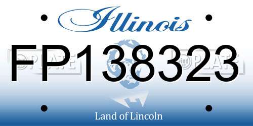 FP138323 Illinois License Plate