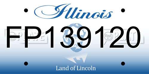 FP139120 Illinois License Plate