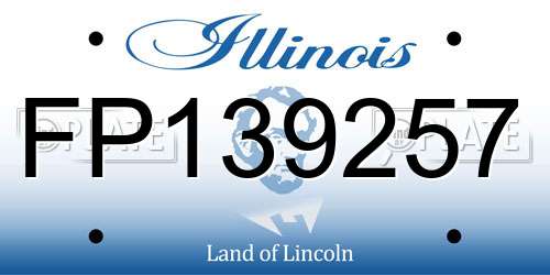 FP139257 Illinois License Plate