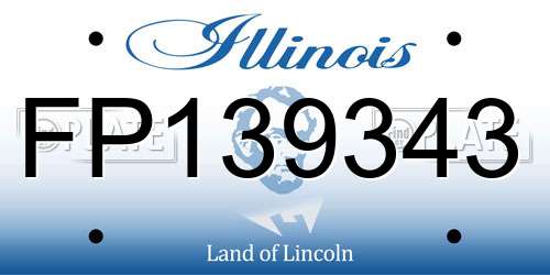 FP139343 Illinois License Plate