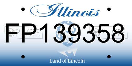FP139358 Illinois License Plate