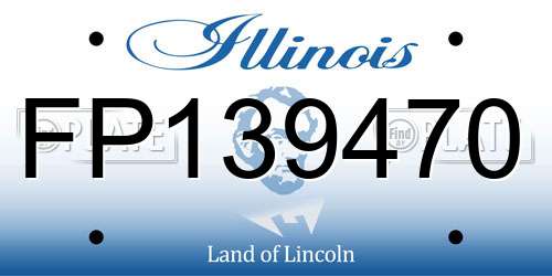 FP139470 Illinois License Plate