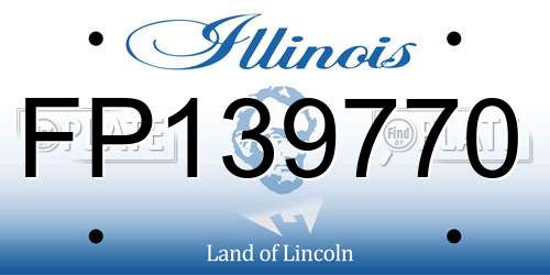 FP139770 Illinois License Plate