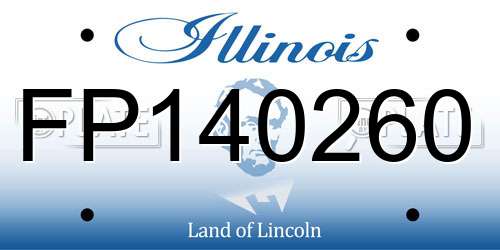 FP140260 Illinois License Plate