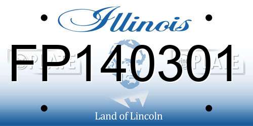 FP140301 Illinois License Plate