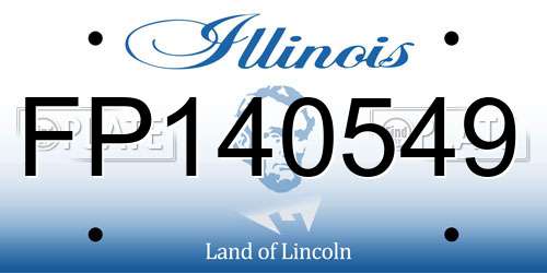 FP140549 Illinois License Plate