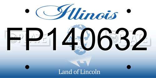 FP140632 Illinois License Plate
