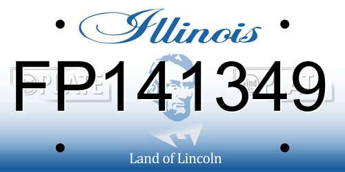 FP141349 Illinois License Plate