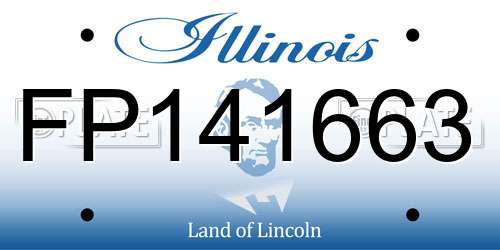 FP141663 Illinois License Plate